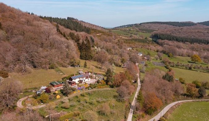 Backbury House Retreats aerial view