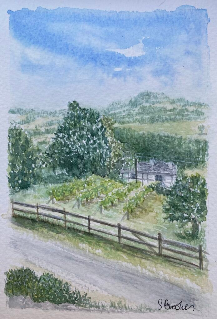 watercolour landscape painting