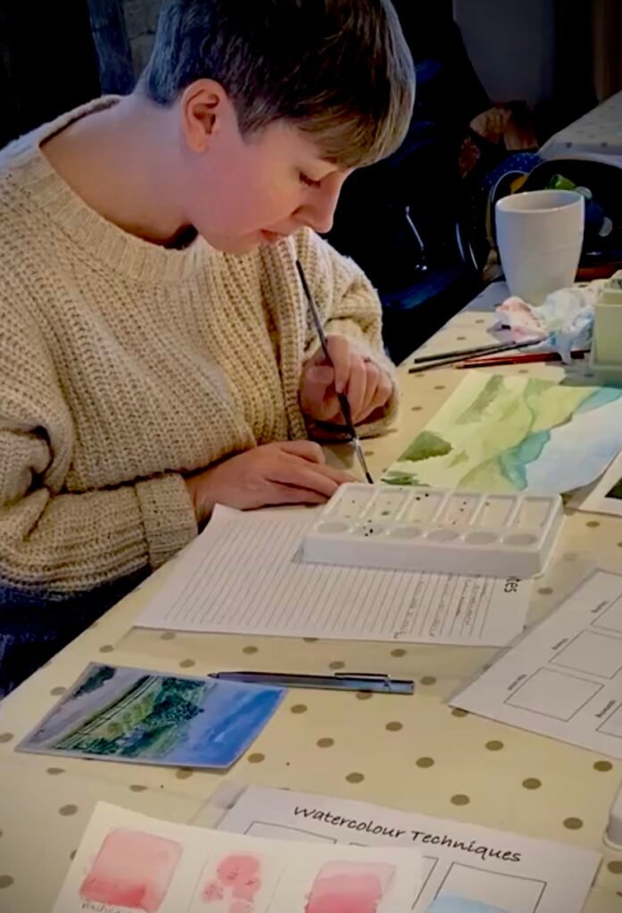 private art class in watercolour