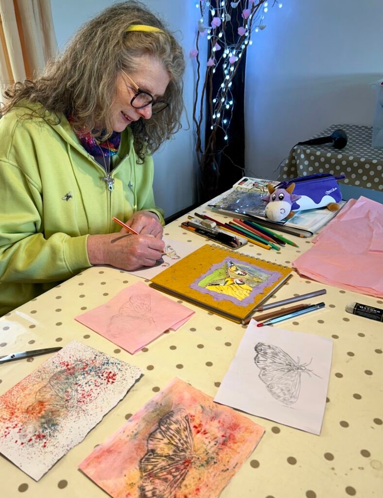 Creative well-being course in nature journalling at Backbury House Retreats