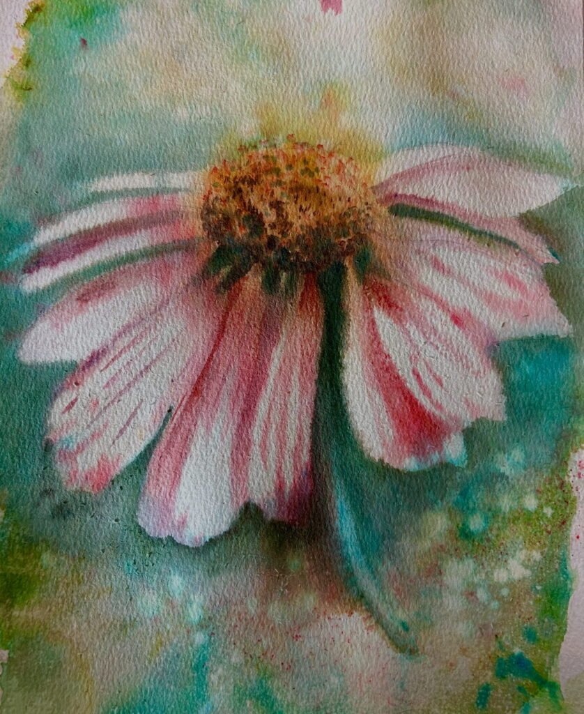 expressive floral painting