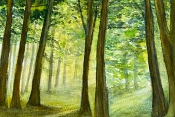 watercolour landscape painting