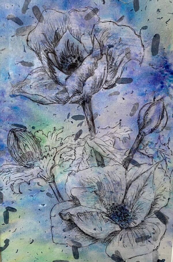 "Anemone Print". An original Etching Print.