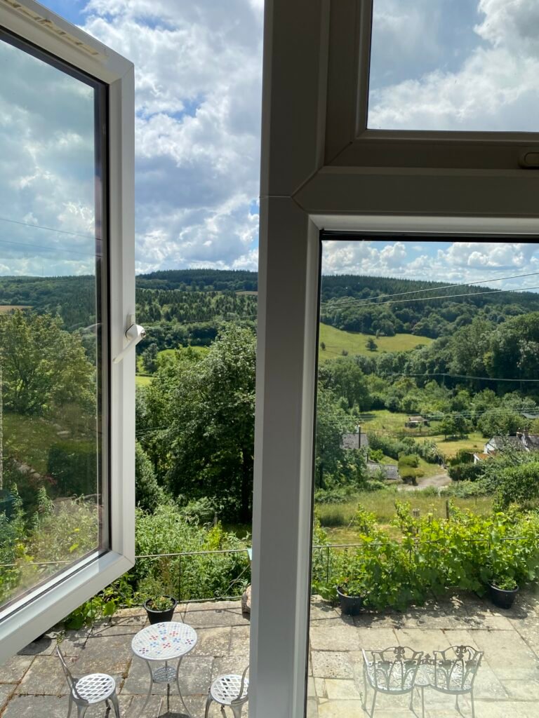 Top studio views at Backbury House Retreats