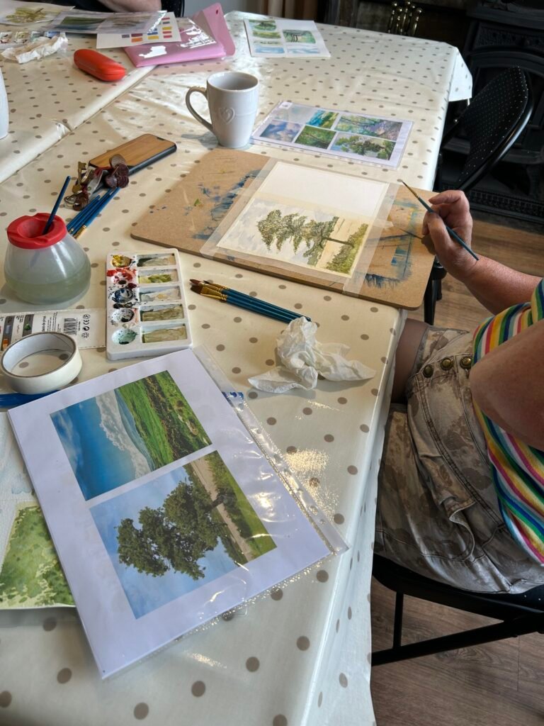 Painting course at Backbury House Retreats