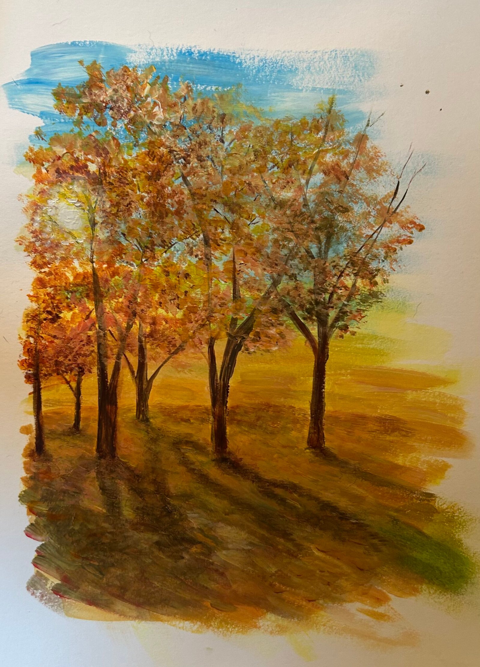 impressionistic acrylic painting course example